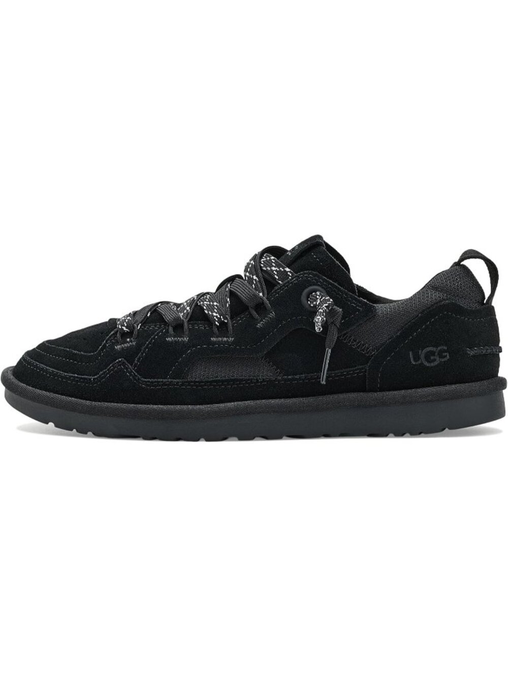 Ugg Men's Black Round Toe Casual Imported Microfiber Suede Minimel Sneakers - Picture 4 of 7